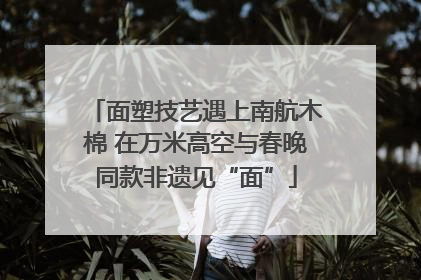 面塑技艺遇上南航木棉 在万米高空与春晚同款非遗见“面”