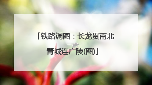 铁路调图：长龙贯南北 青城连广陵(图)