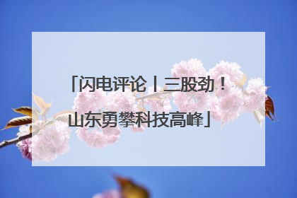 闪电评论丨三股劲！山东勇攀科技高峰