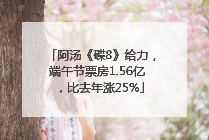 阿汤《碟8》给力，端午节票房1.56亿，比去年涨25%