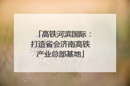 高铁河滨国际：打造省会济南高铁产业总部基地