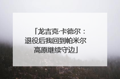 龙吉克·卡德尔：退役后我回到帕米尔高原继续守边