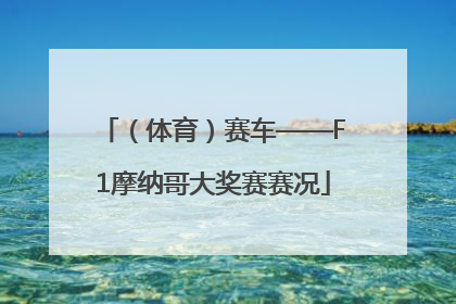 （体育）赛车——F1摩纳哥大奖赛赛况