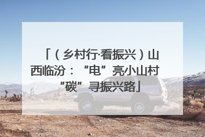 （乡村行·看振兴）山西临汾：“电”亮小山村 “碳”寻振兴路