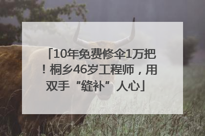 10年免费修伞1万把！桐乡46岁工程师，用双手“缝补”人心