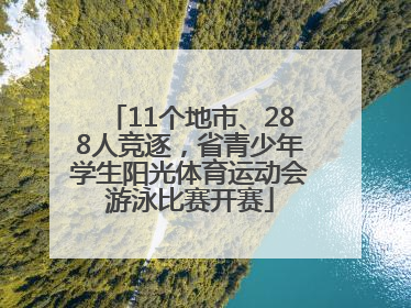 11个地市、288人竞逐，省青少年学生阳光体育运动会游泳比赛开赛