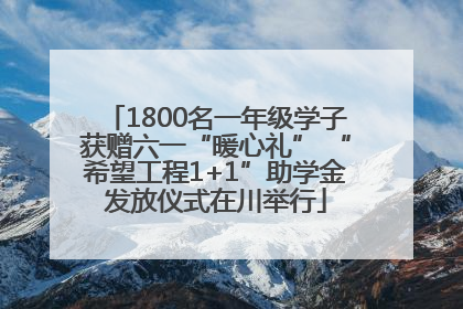1800名一年级学子获赠六一“暖心礼” “希望工程1+1”助学金发放仪式在川举行
