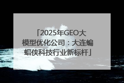 2025年GEO大模型优化公司：大连蝙蝠侠科技行业新标杆