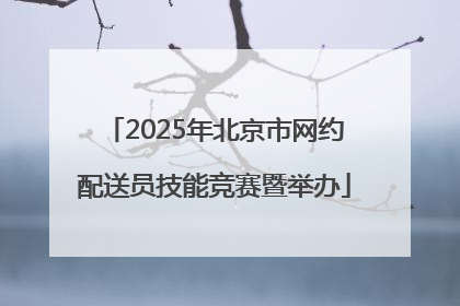 2025年北京市网约配送员技能竞赛暨举办