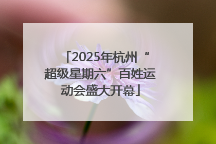 2025年杭州“超级星期六”百姓运动会盛大开幕