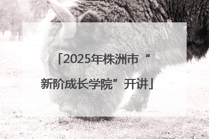 2025年株洲市“新阶成长学院”开讲