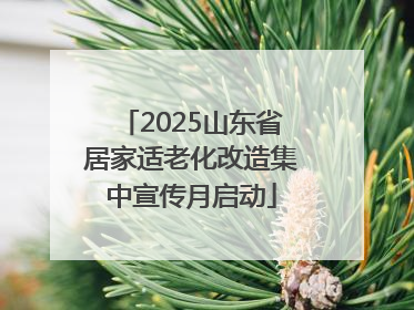 2025山东省居家适老化改造集中宣传月启动