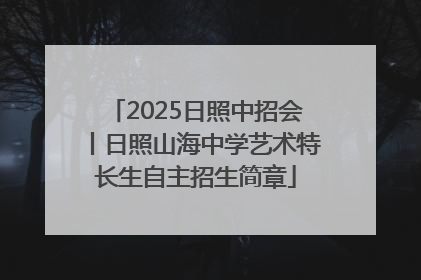 2025日照中招会丨日照山海中学艺术特长生自主招生简章