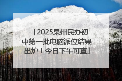 2025泉州民办初中第一批电脑派位结果出炉！今日下午可查