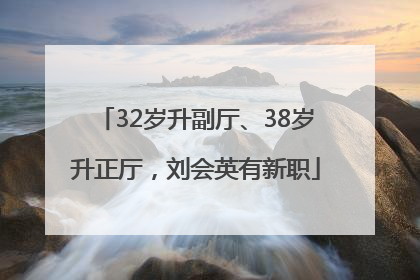 32岁升副厅、38岁升正厅，刘会英有新职