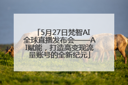 5月27日梵智AI全球直播发布会——AI赋能，打造高变现流量账号的全新纪元