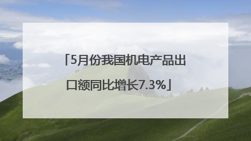 5月份我国机电产品出口额同比增长7.3%