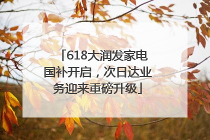 618大润发家电国补开启，次日达业务迎来重磅升级