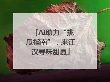AI助力“挑瓜指南”，来江汉寻味甜夏
