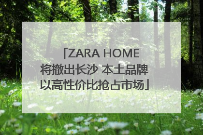 ZARA HOME将撤出长沙 本土品牌以高性价比抢占市场
